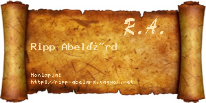 Ripp Abelárd névjegykártya